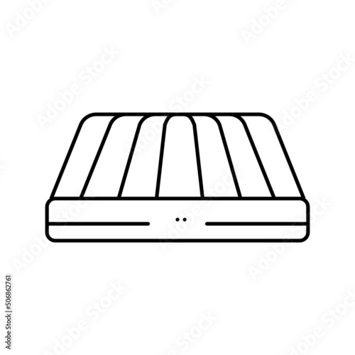 inflatable mattress line icon vector illustration