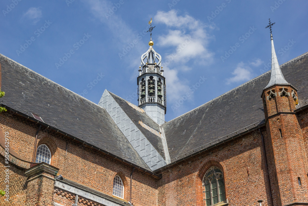 Towers of the historic church in Harderwijk, Netherlands