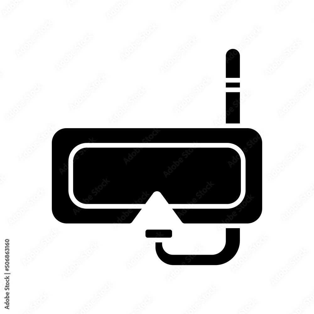 Swimming goggles icon vector. Swimming, sport. Solid icon style, glyph. Simple design illustration editable Swimming goggles icon vector. Swimming, sport. Solid icon style, glyph. Simple design illustration editable