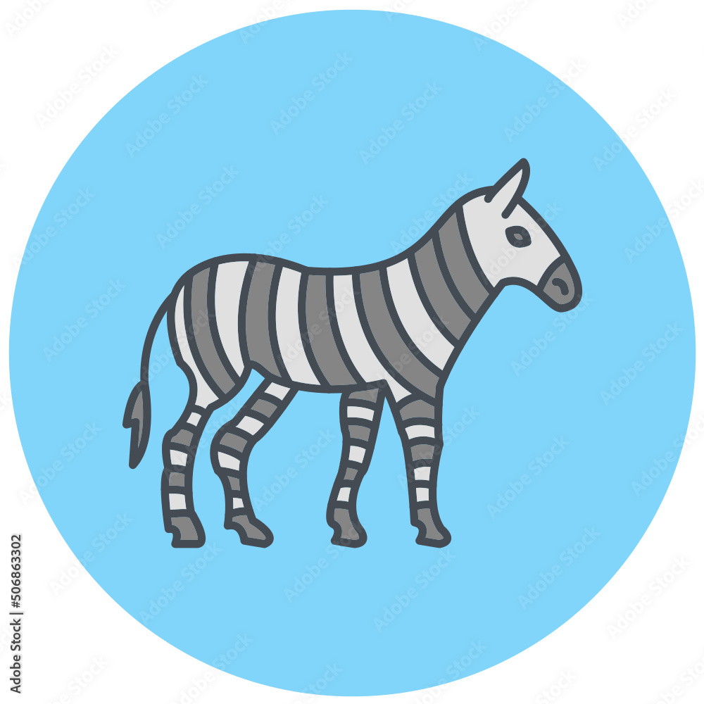 Obraz premium Zebra Icon Design