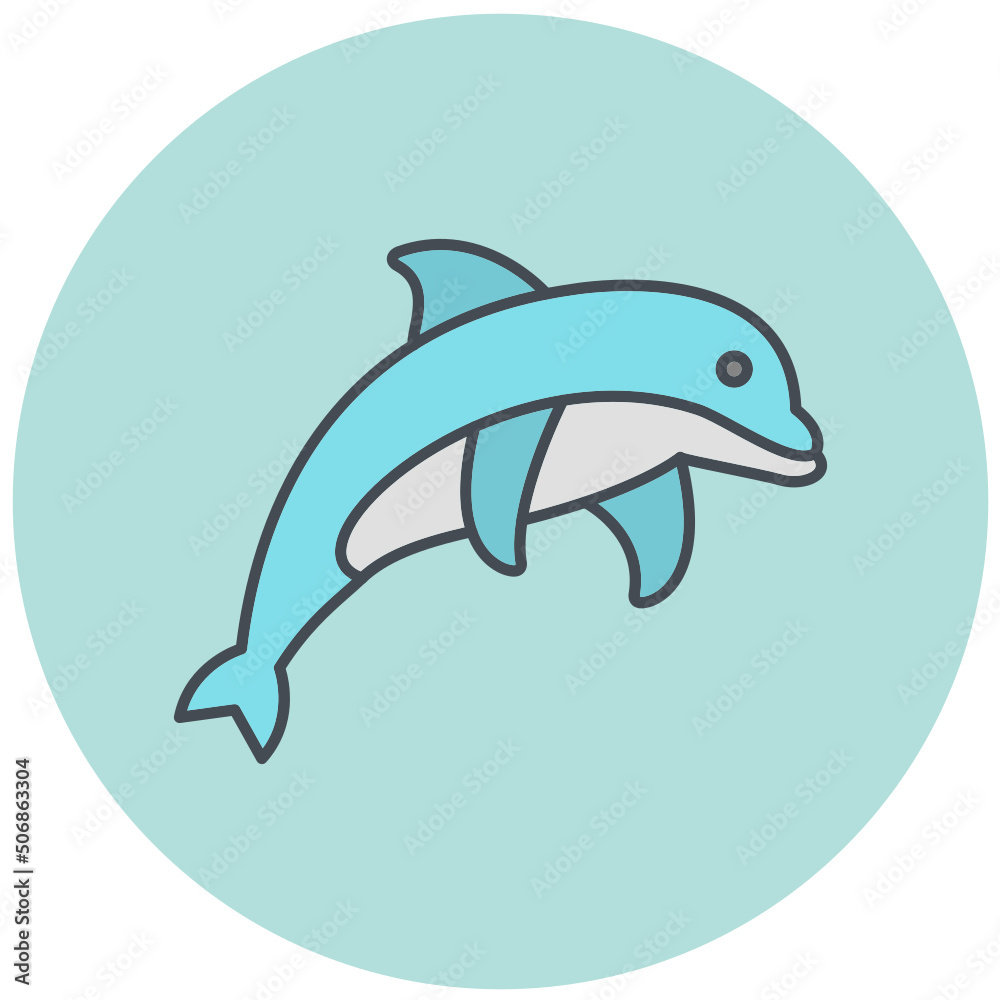 Fototapeta premium Dolphin Icon Design