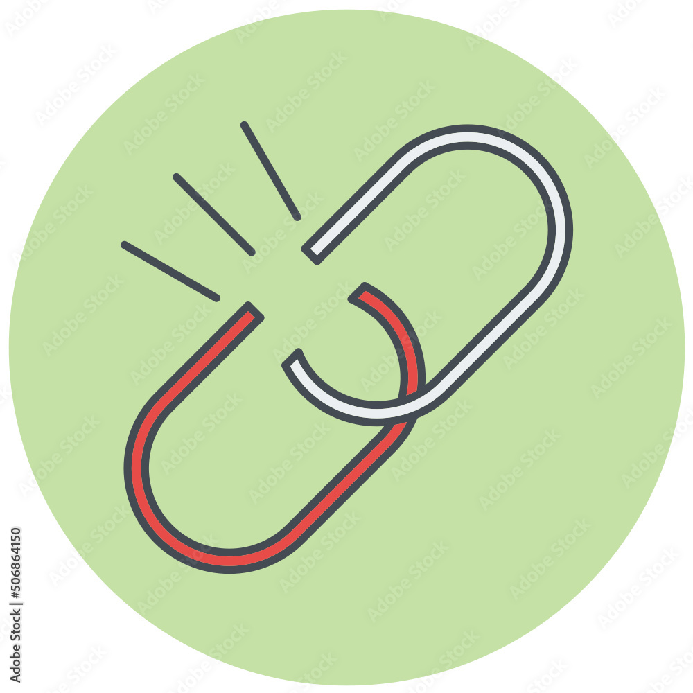 Obraz premium Broken Link Icon Design