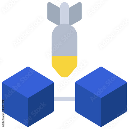 Blockchain Attack Icon