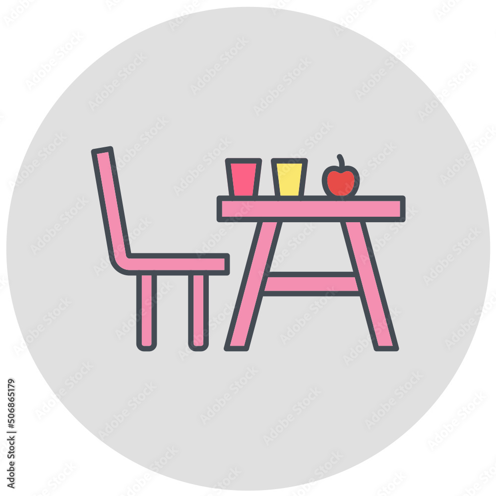 Camping Table Icon Design