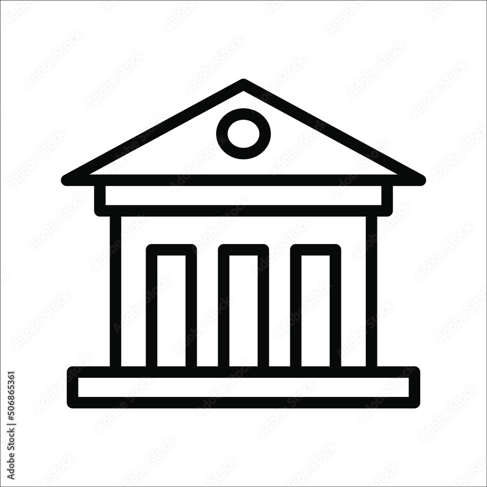 City hall building line icon, line vector sign, isolated on white background, Capitol symbol, logo illustration, Editable stroke, eps 10. City hall building line icon, line vector sign, isolated on white background, Capitol symbol, logo illustration, Editable stroke, eps 10.