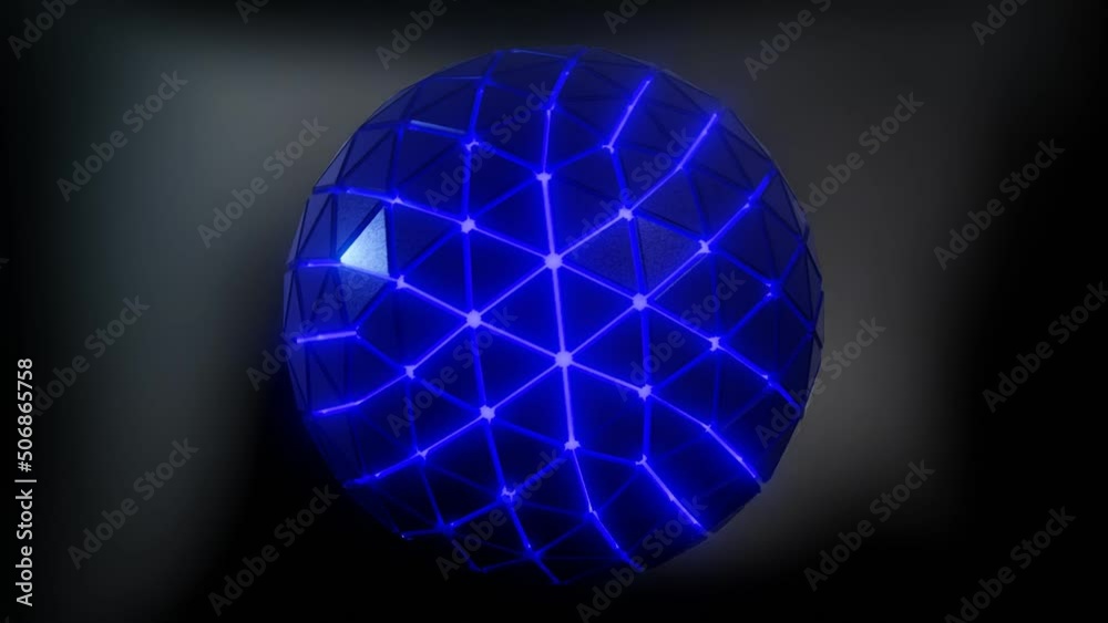Boule de lumière bleue