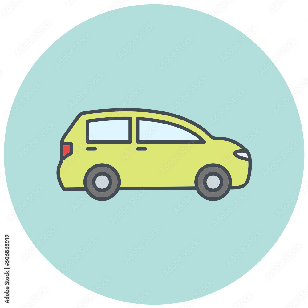 Car Travel Icon Design