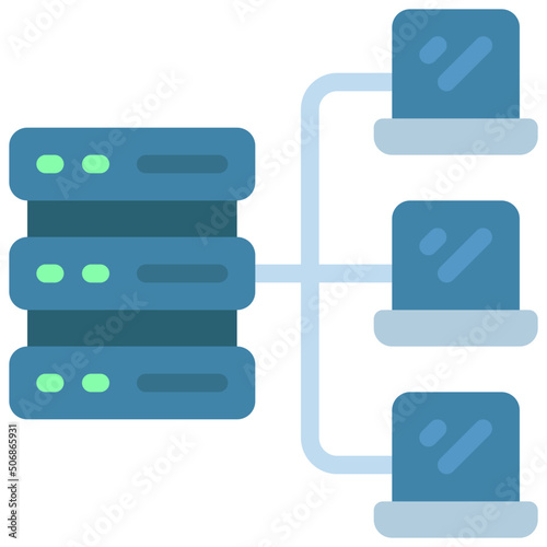 Laptop Server Network Icon