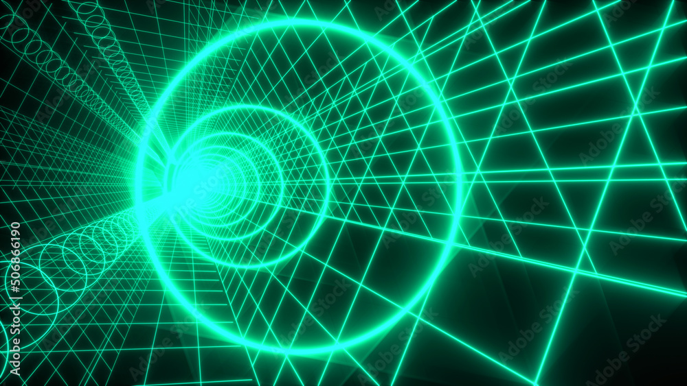 Obraz premium a neon colored technical background (3d rendering)