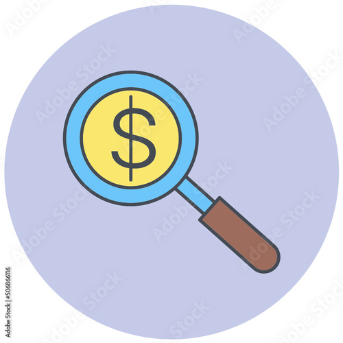 Money Search Icon Design