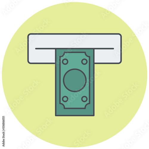 Cash withdrawal Icon Design