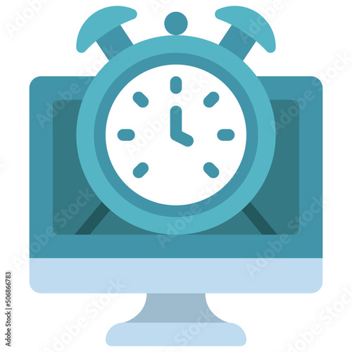 Computer Alarm Clock Icon