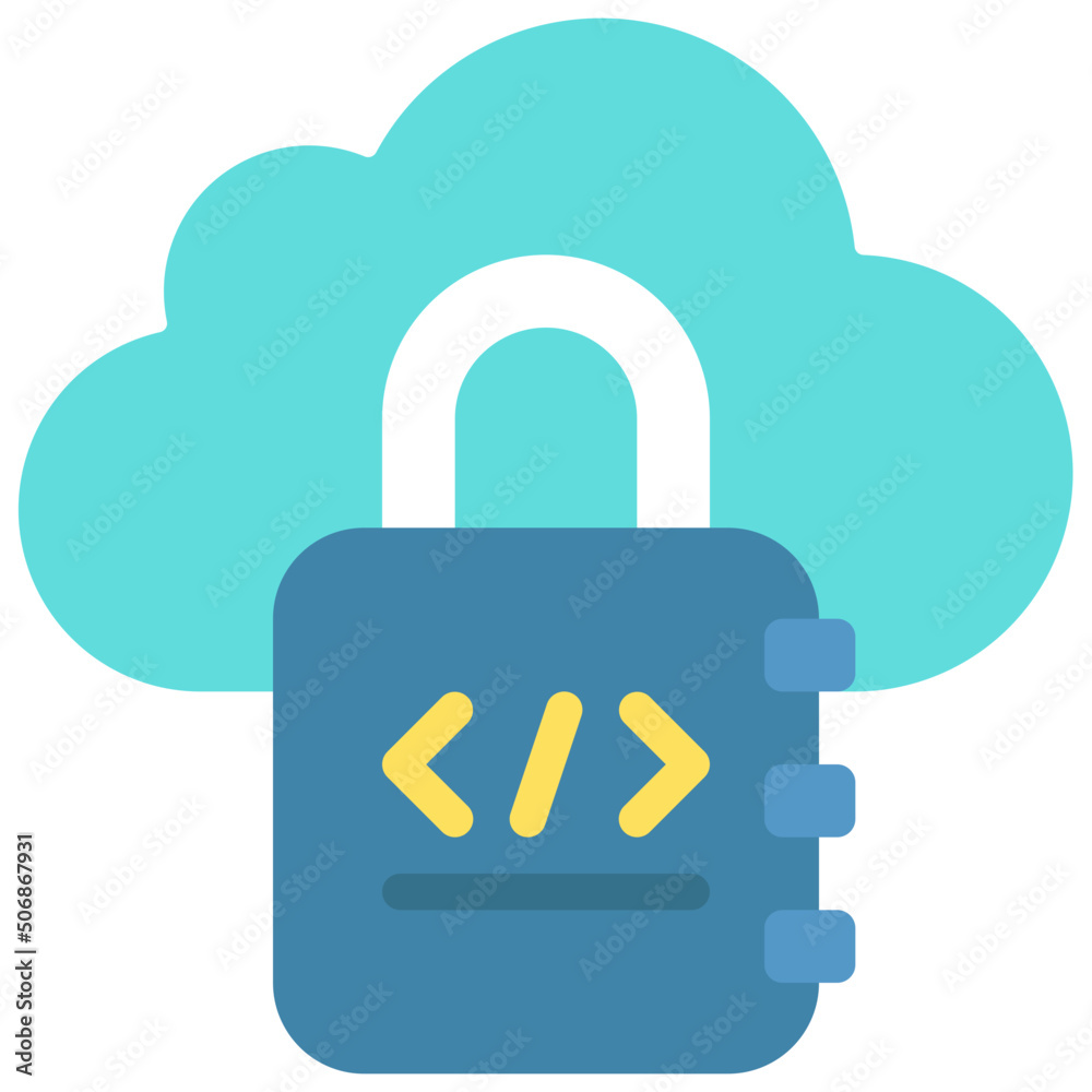 Locked Code Cloud Icon