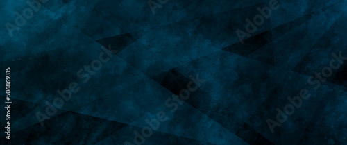 Abstract blue background with diamond and triangle shapes layered in modern abstract pattern design, triangles in modern abstract pattern with texture. 