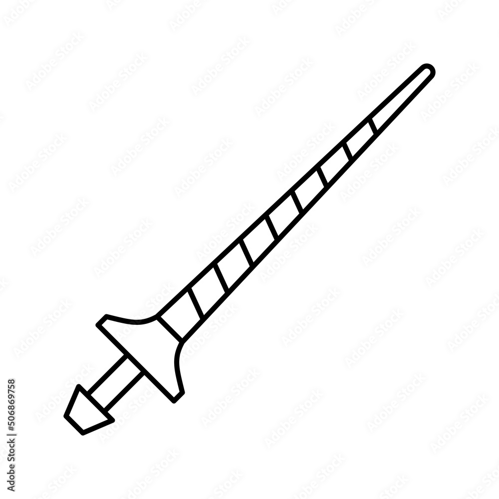 lance medieval line icon vector illustration lance medieval line icon vector illustration