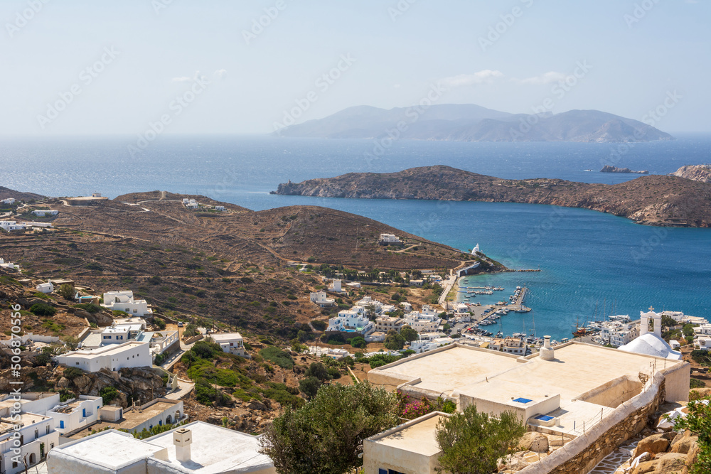 Beautiful sea bay of Ios. Ios Island is a popular tourist destination in the Aegean Sea. Cyclades Islands, Greece