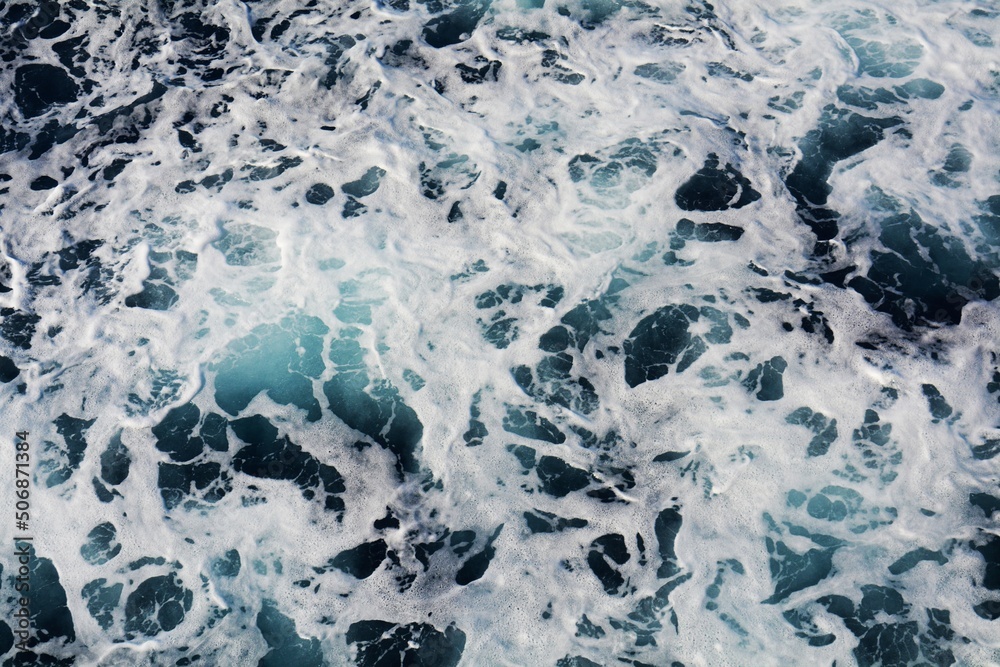 Blue waves, sea background, water and ice Blue waves, sea background, water and ice