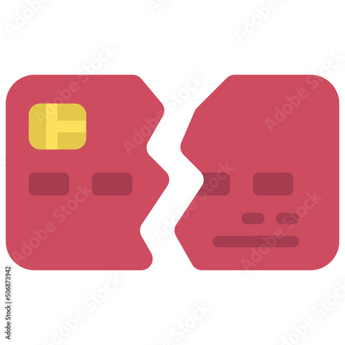 Broken Credit Card Icon