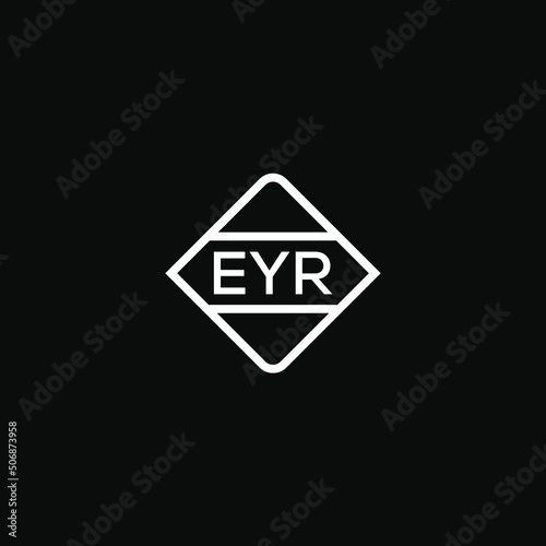 EYR letter design for logo and icon.EYR monogram logo.vector illustration with black background. photo