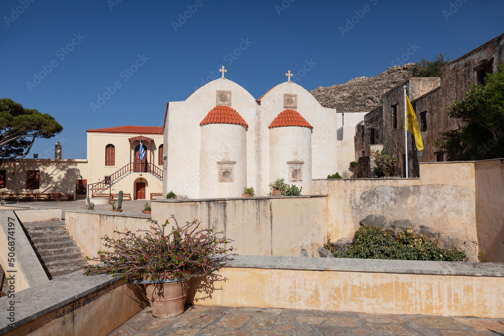 The monastery Piso Preveli - functioning monastery in Crete, Greece