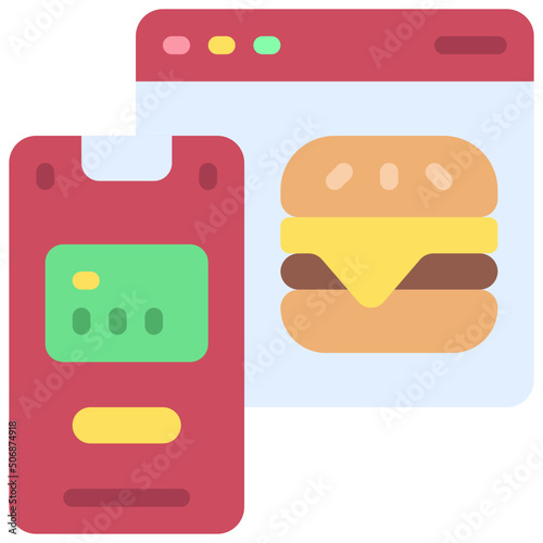 Mobile Food Payment Icon