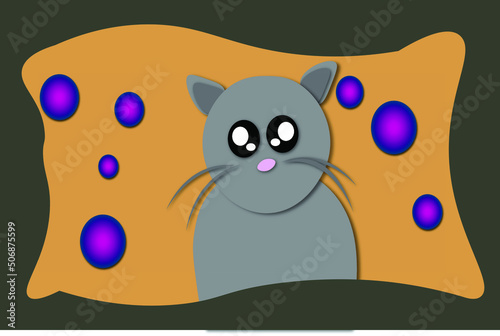 Paper cut cat