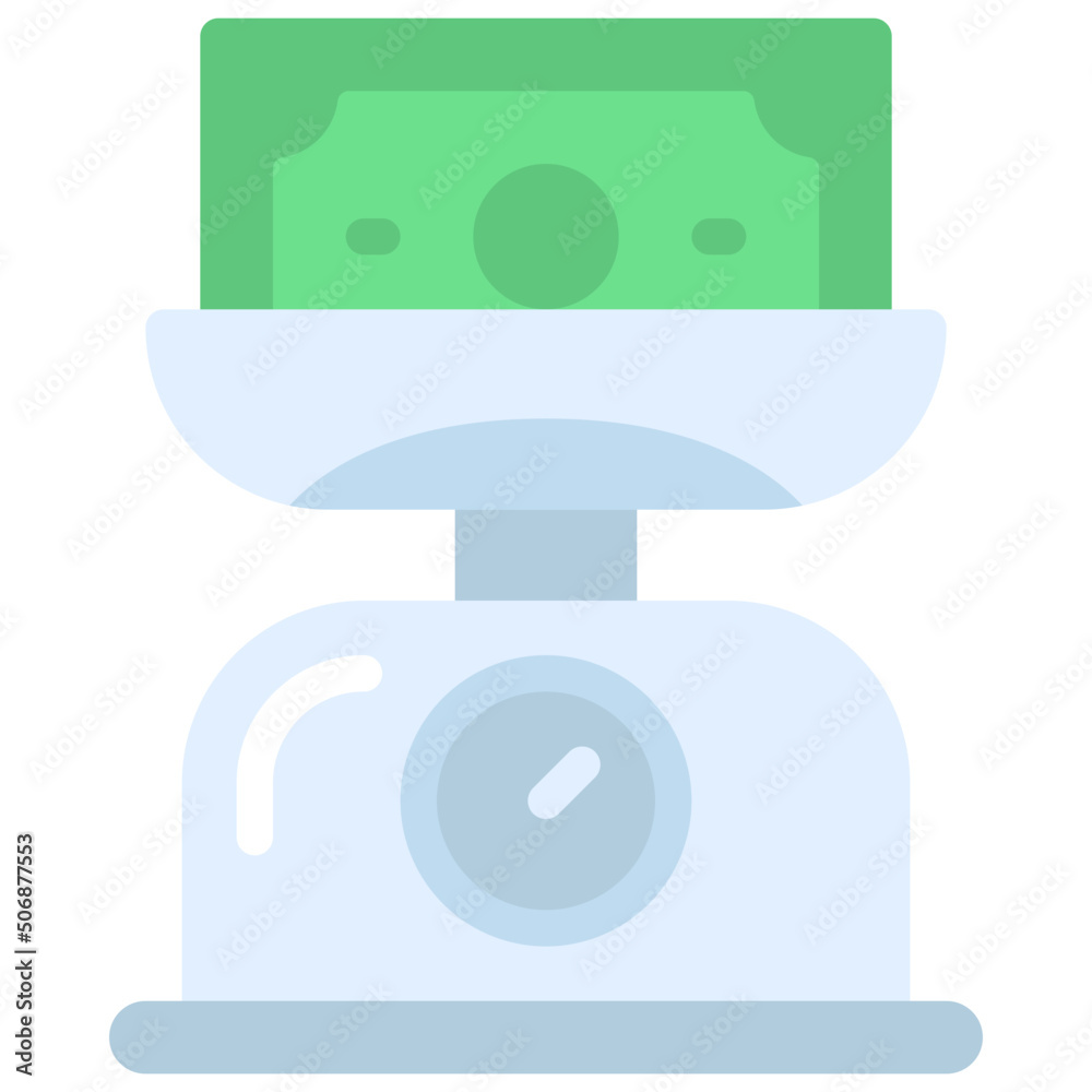 Weighing Money Icon Weighing Money Icon