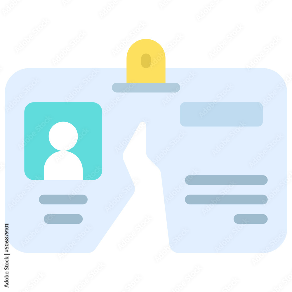 Broken ID Card Icon Broken ID Card Icon