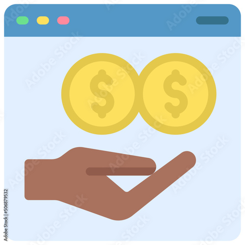 Give Online Money Icon