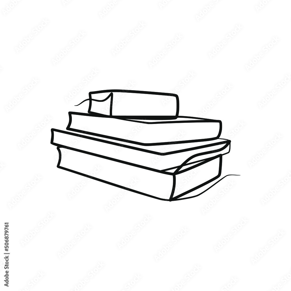 Book line art drawing illustration Book line art drawing illustration