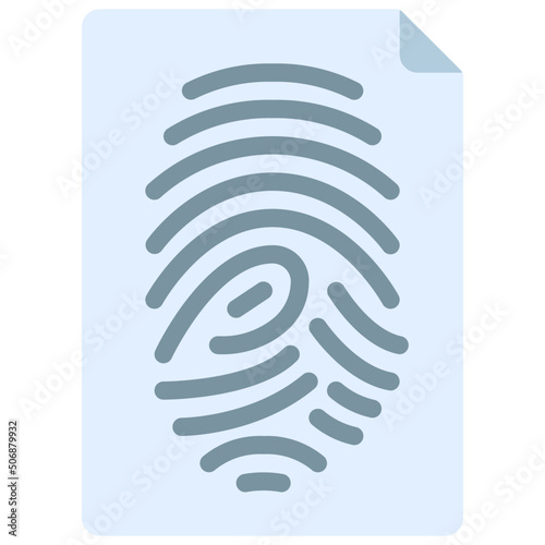 Finger Print Document Icon