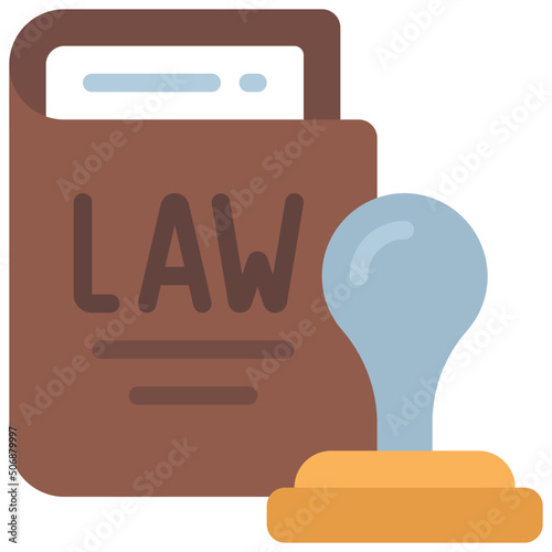 Stamp Law Book Icon