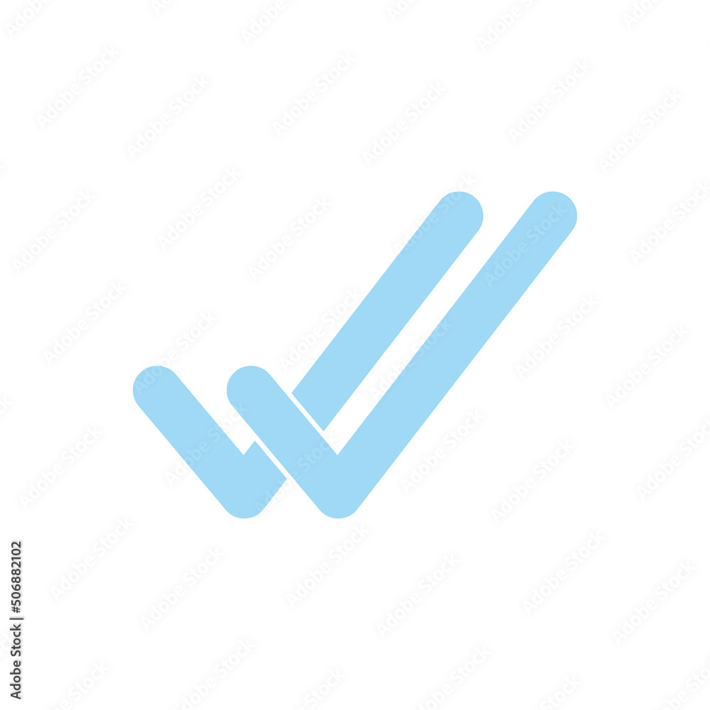 Double check icon vector illustration sign Double check icon vector illustration sign