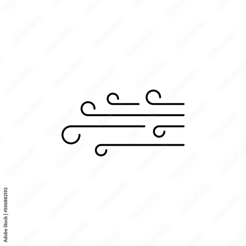 Wind, Air Thin Line Icon Vector Illustration Logo Template. Suitable For Many Purposes. Wind, Air Thin Line Icon Vector Illustration Logo Template. Suitable For Many Purposes.