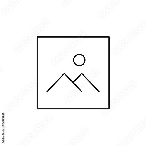 Picture, Gallery, Image Thin Line Icon Vector Illustration Logo Template. Suitable For Many Purposes.
