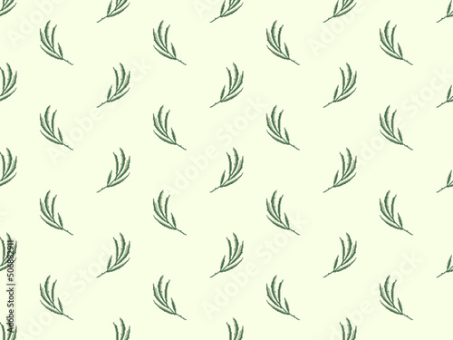 Leaf cartoon character seamless pattern on green background. Pixel style
