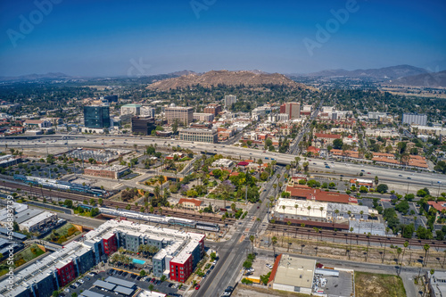 Aerial View of the Los Angeles Suburb of Riverside, California