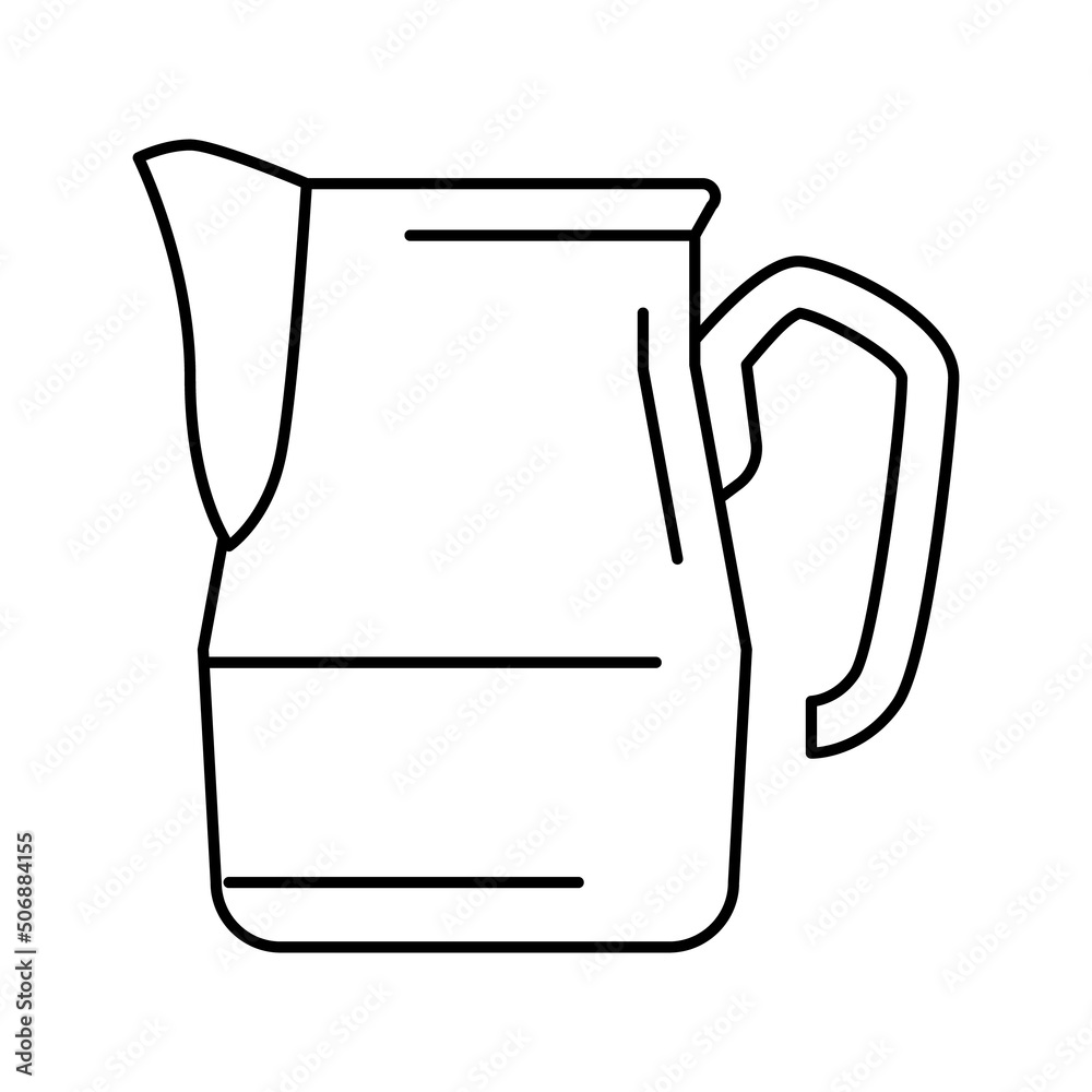 pitcher utensil line icon vector illustration pitcher utensil line icon vector illustration