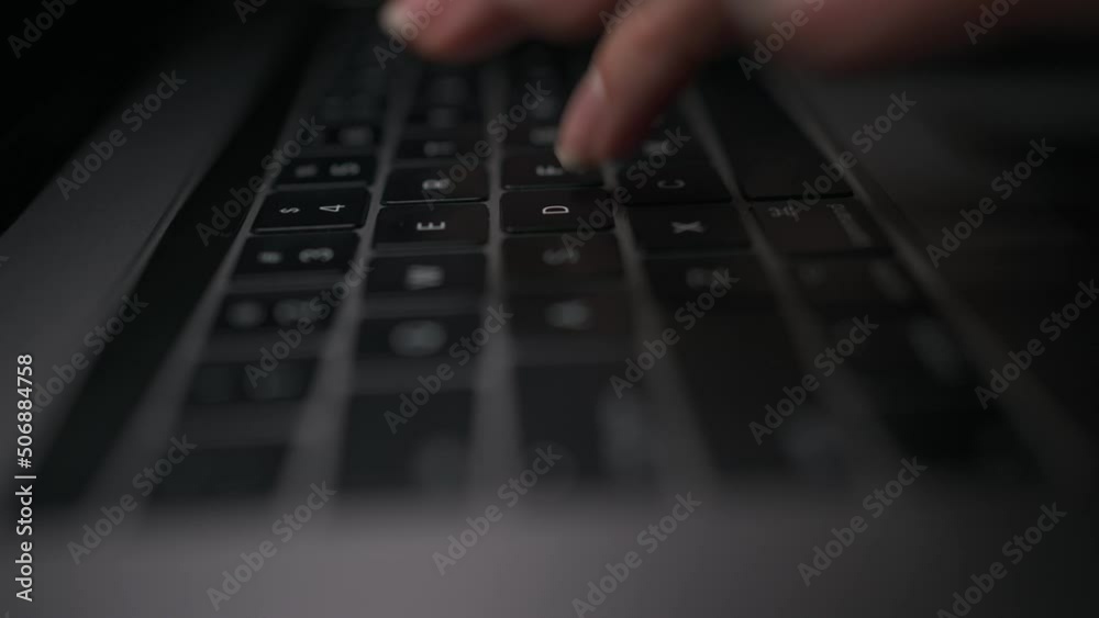 Macro close-up of female hands busy working on laptop or computer keyboard for send emails and surf on a web browser. Macro close-up of female hands busy working on laptop or computer keyboard for send emails and surf on a web browser.