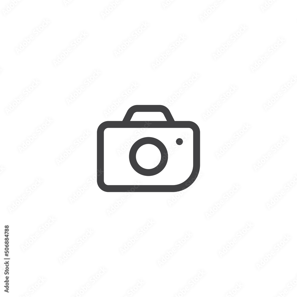 Camera line icon. linear style sign for mobile concept and web design. Camera outline vector icon. Symbol, logo illustration. Vector graphics Camera line icon. linear style sign for mobile concept and web design. Camera outline vector icon. Symbol, logo illustration. Vector graphics
