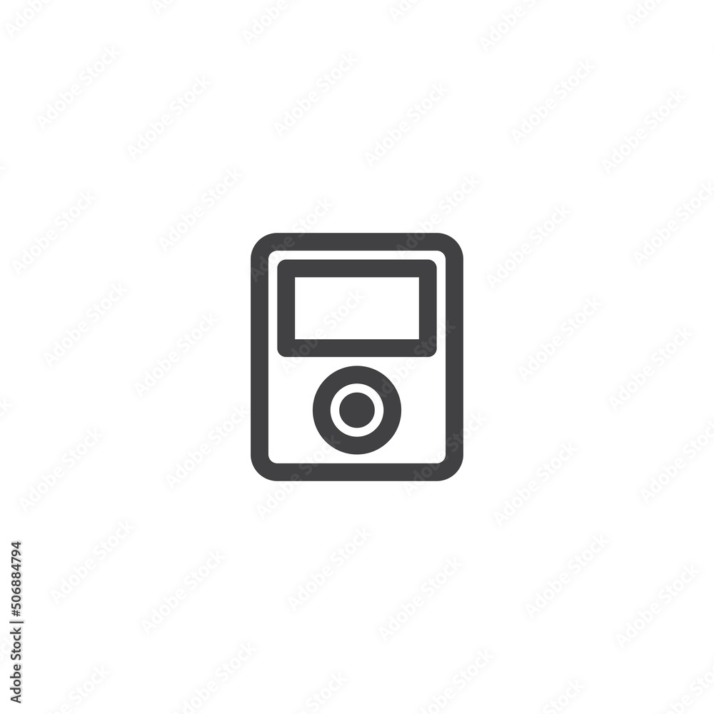 Music Player line icon. linear style sign for mobile concept and web design. Music Player outline vector icon. Symbol, logo illustration. Vector graphics Music Player line icon. linear style sign for mobile concept and web design. Music Player outline vector icon. Symbol, logo illustration. Vector graphics
