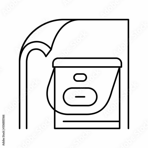 silicone rubber elastomer line icon vector illustration
