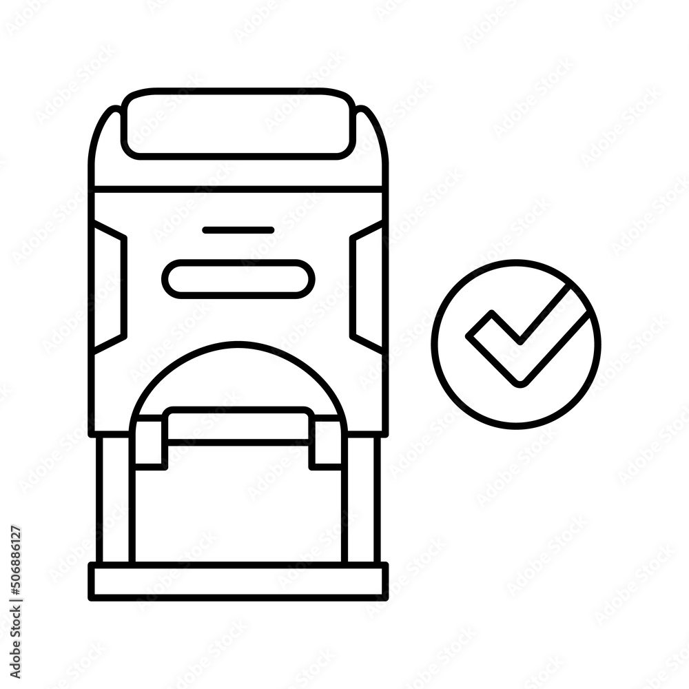 stamp quality line icon vector illustration stamp quality line icon vector illustration