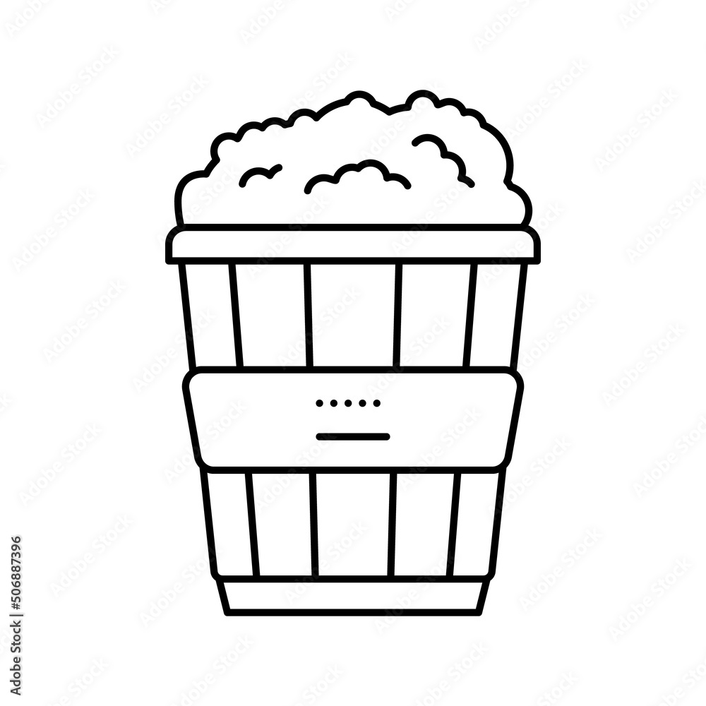 popcorn food line icon vector illustration popcorn food line icon vector illustration
