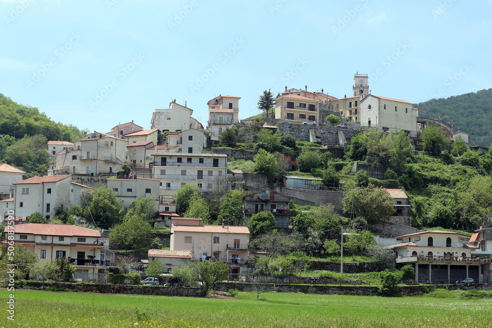 Il paese di Viticuso nella provincia di Frosinone - Italia - maggio 2022
