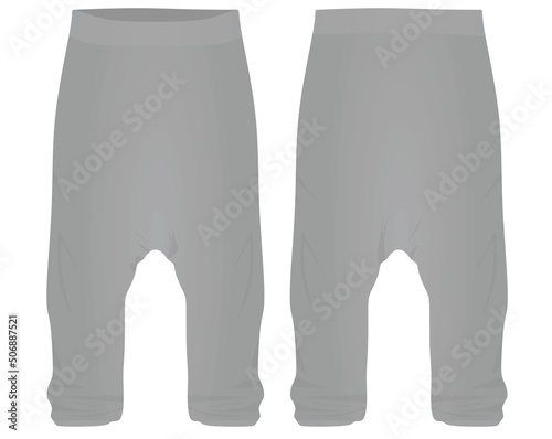 Grey harem pants. vector illustration