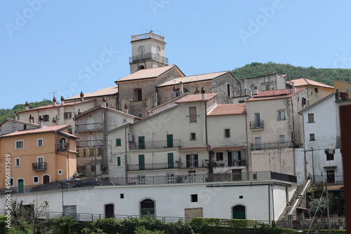 Il paese di Viticuso nella provincia di Frosinone - Italia - maggio 2022