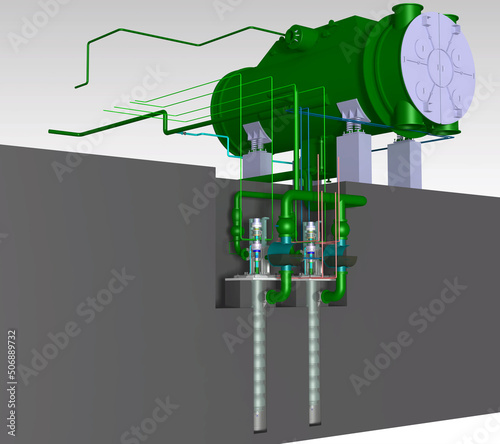 Schilderij op canvas condensate extrusion pump equipment