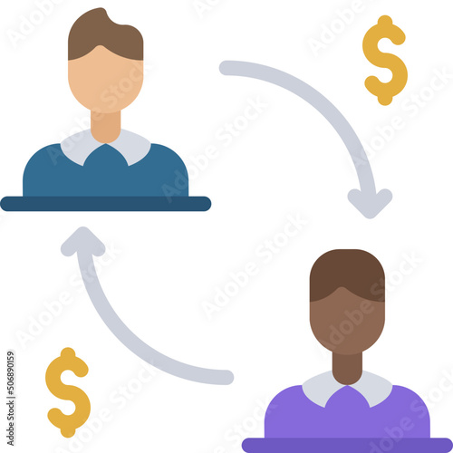 Peer To Peer Lending Icon