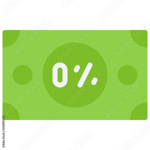 Zero Percent Interest Icon